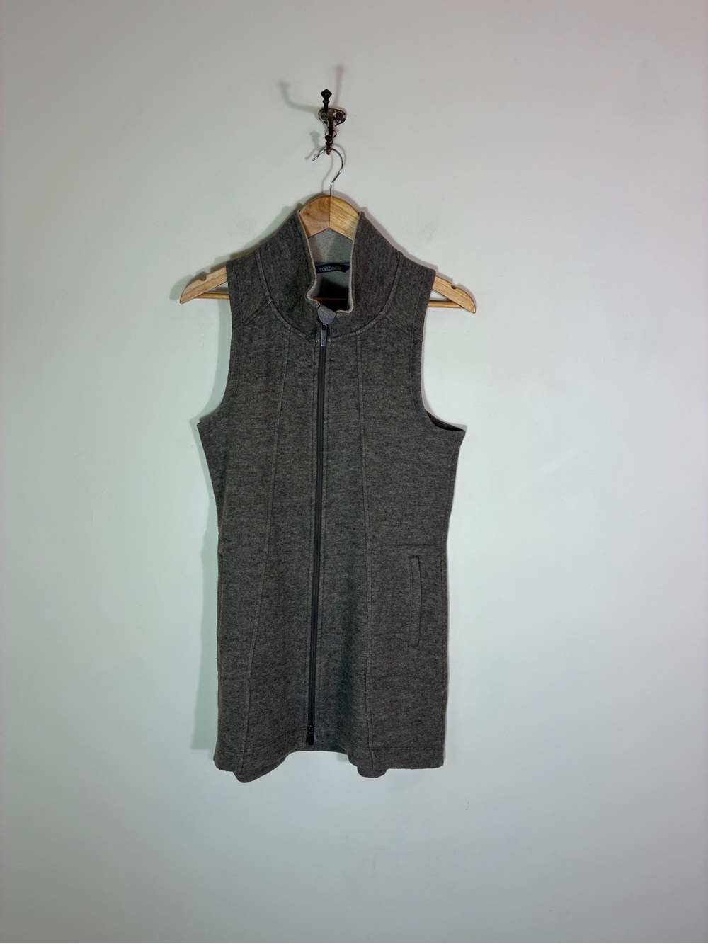 Toad & Co Outbound Travel Long Wool Blend Vest Size S
